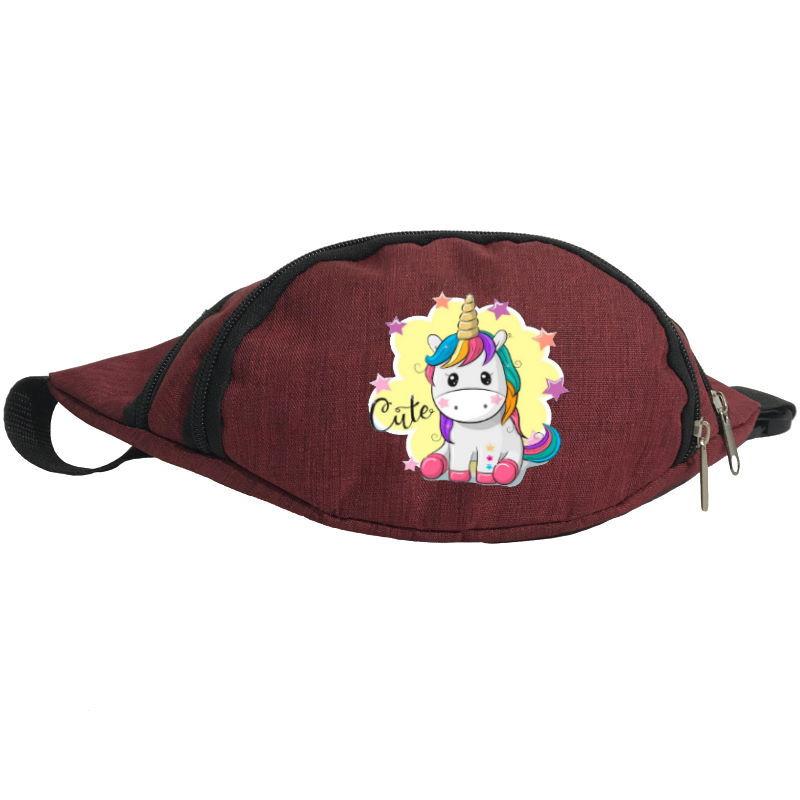 

Сумка Бананка Единорог 0030 на пояс EDN 0030 drd бордовый