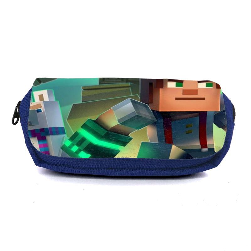 

Школьный пенал Майнкрафт органайзер универсальный (Minecraft-003-blue) синий