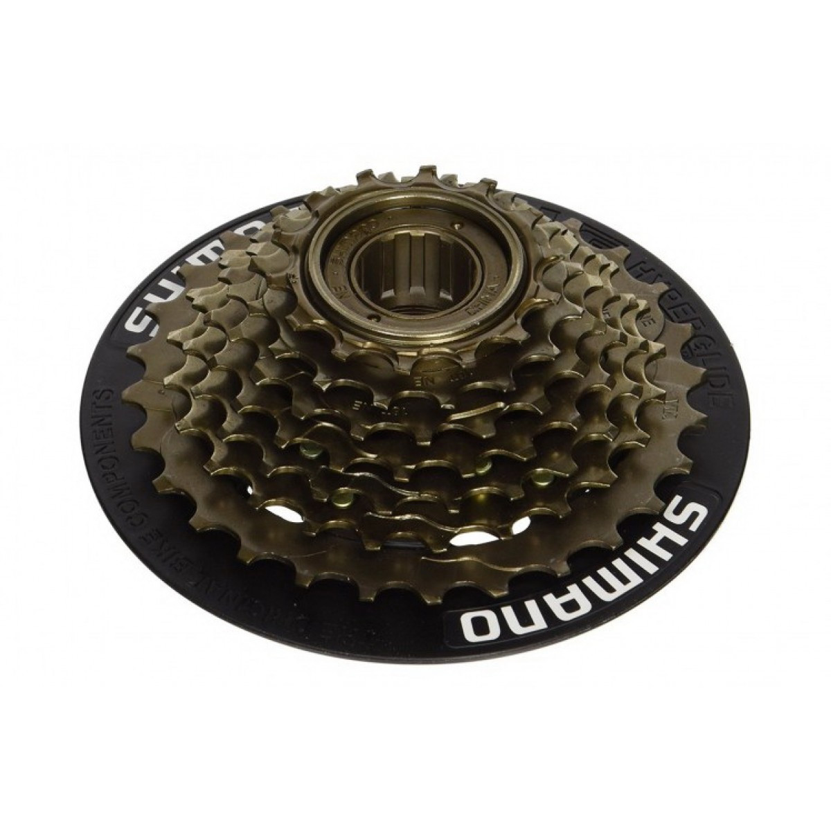 

7 скоростей с пластиковой Защитой Shimano