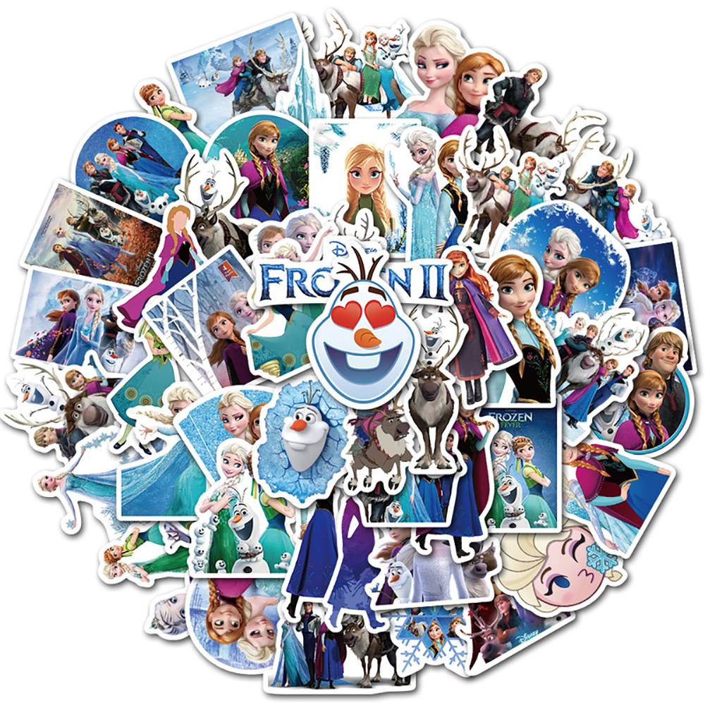 

Стикеры Frozen | Эльза Анна Принцесса мультфильм - 50 шт Стикербомбинг, виниловые наклейки для: велосипеда, скейта, ноутбука, автомобиля, телефона