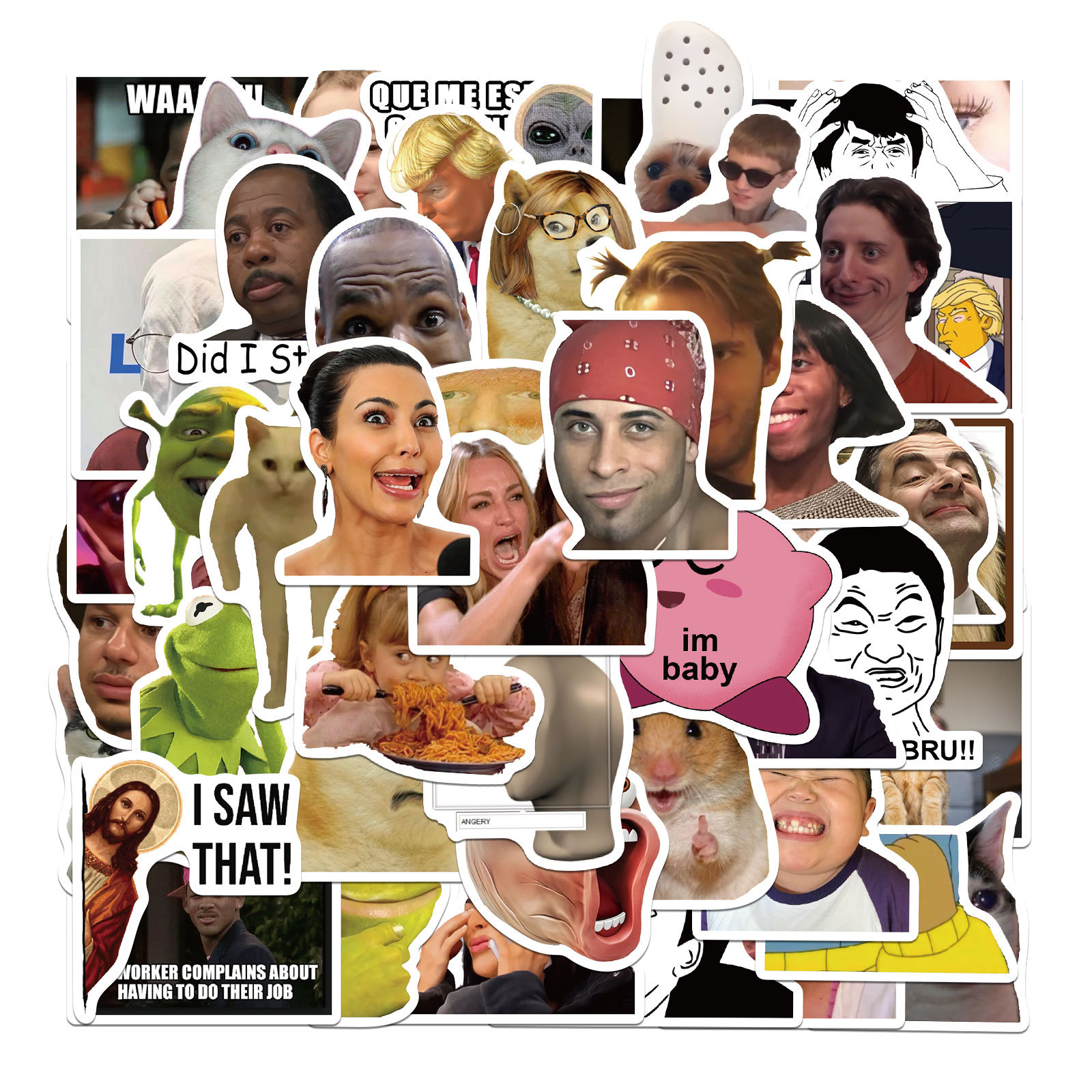 

Набор наклеек, Memes, lol, gag, Pepe | Мемы, Лол, гэг, Пепе - 50 шт - Водостойкие стикеры для оклеивания