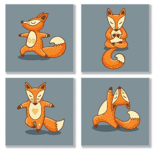 

Картина по номерам "Полиптих: Yoga-fox" ★★ KNP011