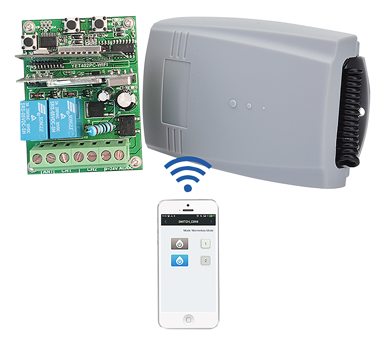 

Пульт для ворот и шлагбаумов Приемник внешний REC-2V.2+WI-FI Professional 433MHz [RF UNIVERSAL] - 51150