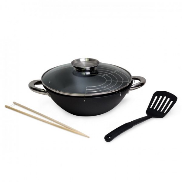 

Казан чугунный Kamille Wok с антипригарным мраморным покрытием, 3,6л MKM-4806MR