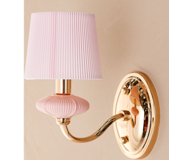 

Бра на 1 лампу розового цвета с абажуром (BL002/1pink) (SL00541)