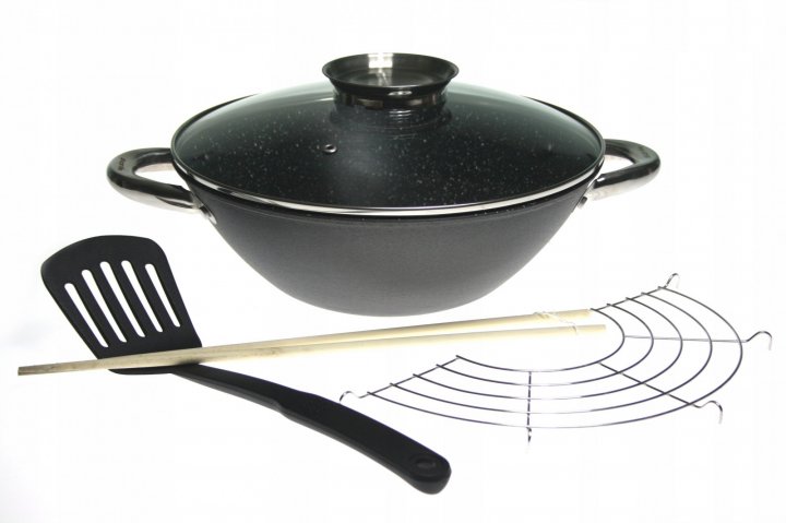

Казан чугунный Kamille Wok с антипригарным мраморным покрытием, 4,5л MKM-4807MR
