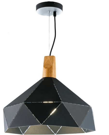 

Люстра подвес черная с полигональным дизайном (ZD038B/D400 (black)) (SL00086)