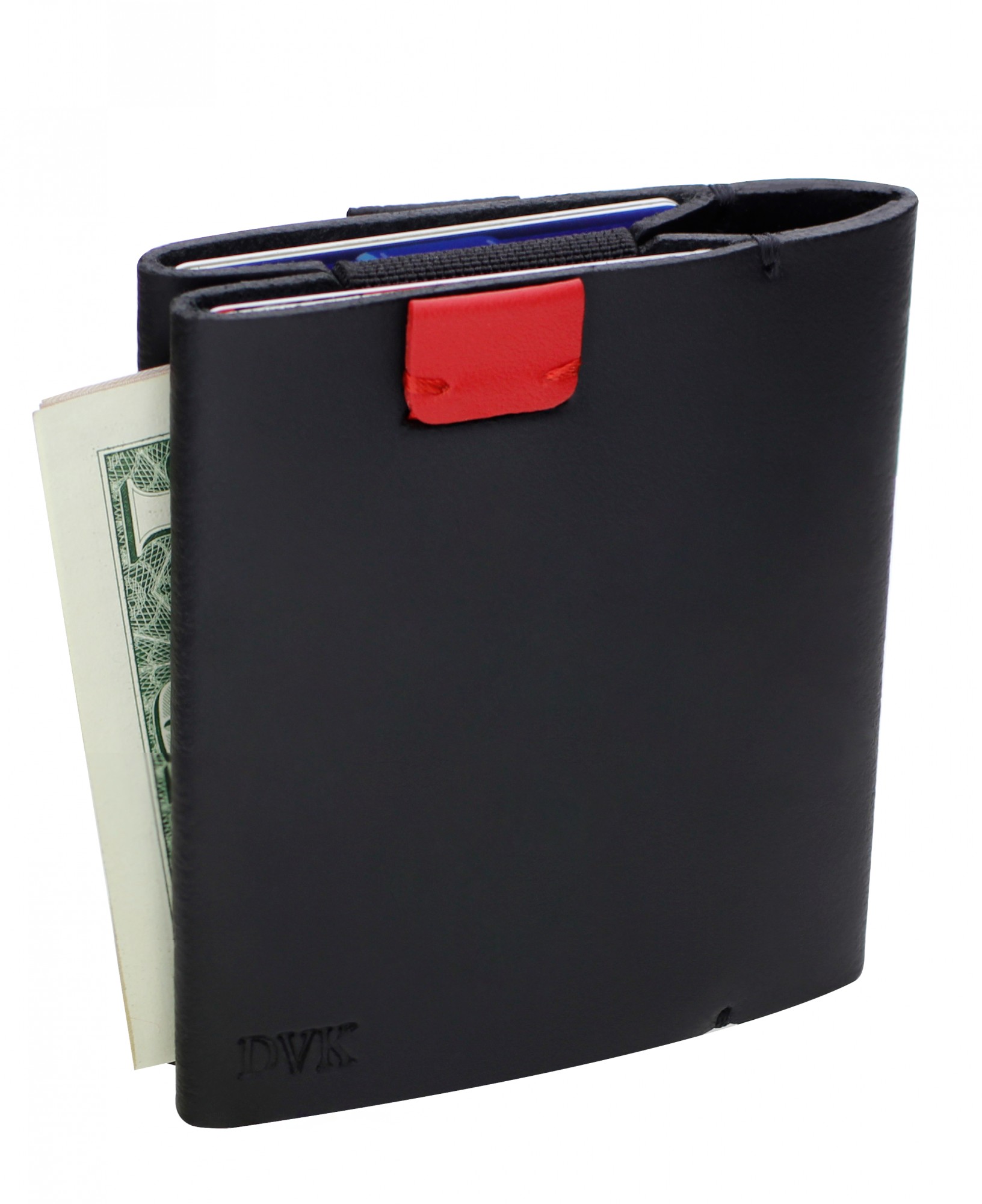 

Шкіряний гаманець зажим для грошей cardholder чорний