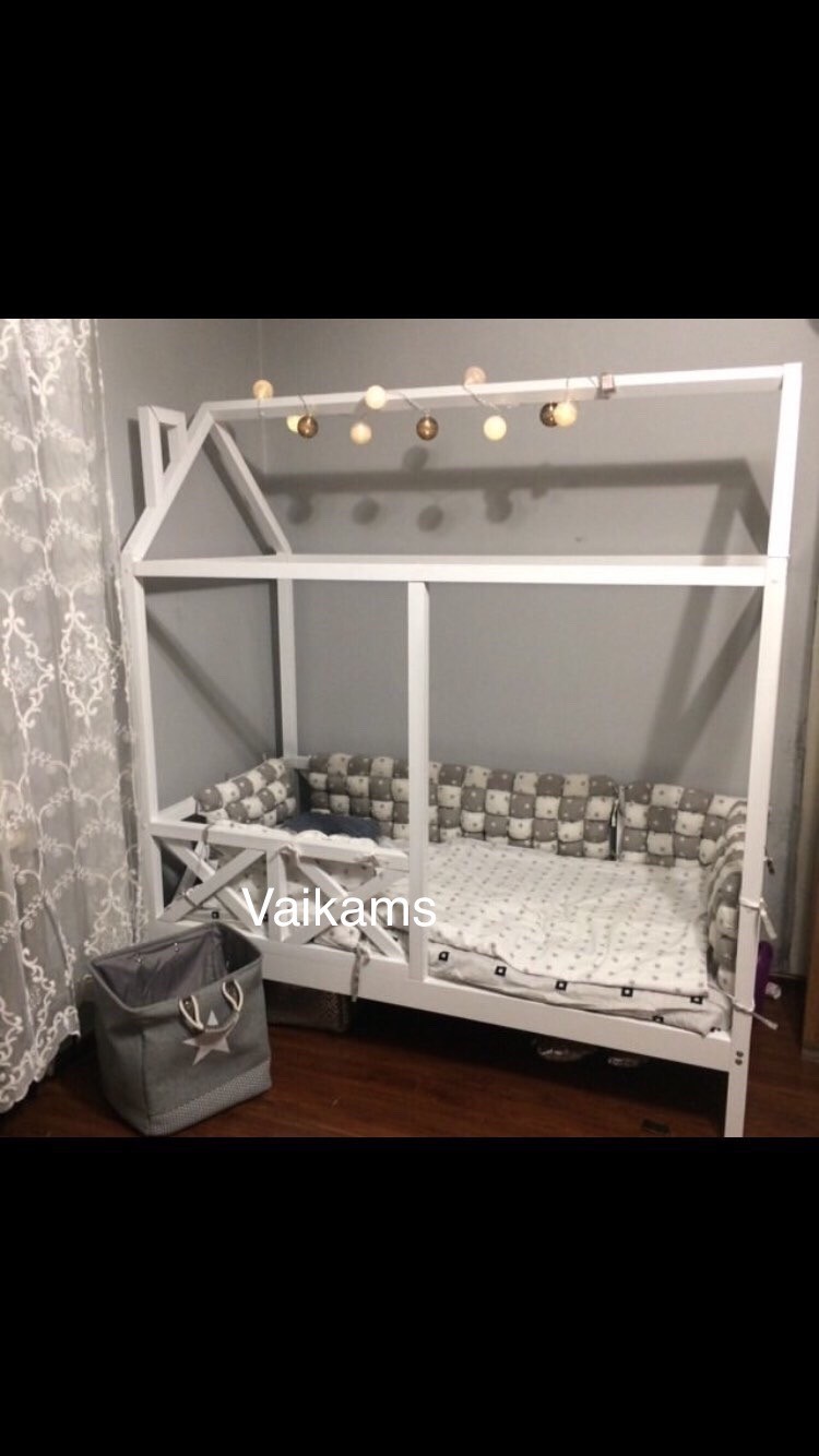 

Детская кровать домик Vaikams LittleBabyDreams 190/80 белая