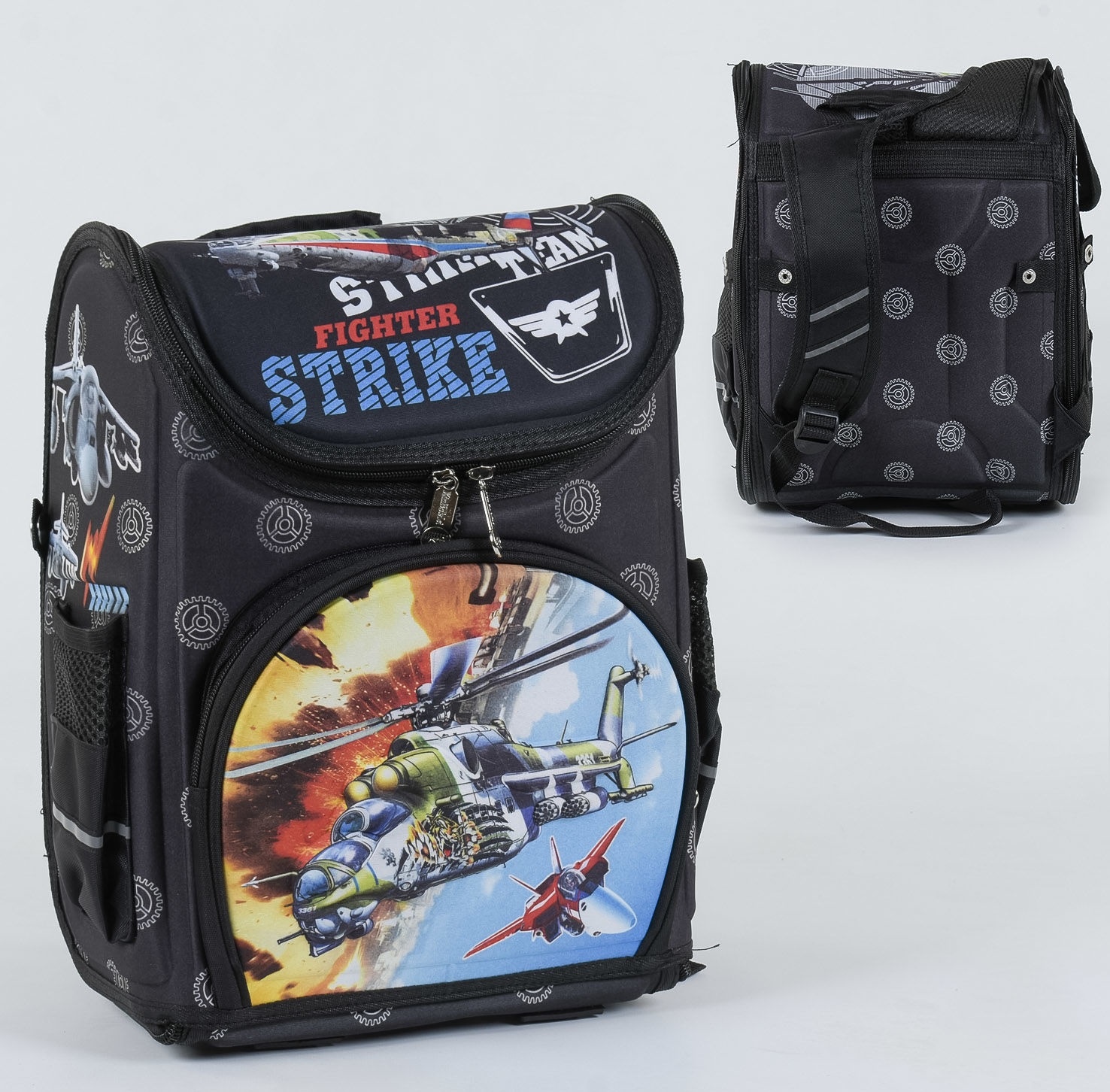 

Рюкзак школьный каркасный С 36160 (50) 1 отделение, 3 кармана, спинка ортопедическая, 3D принт