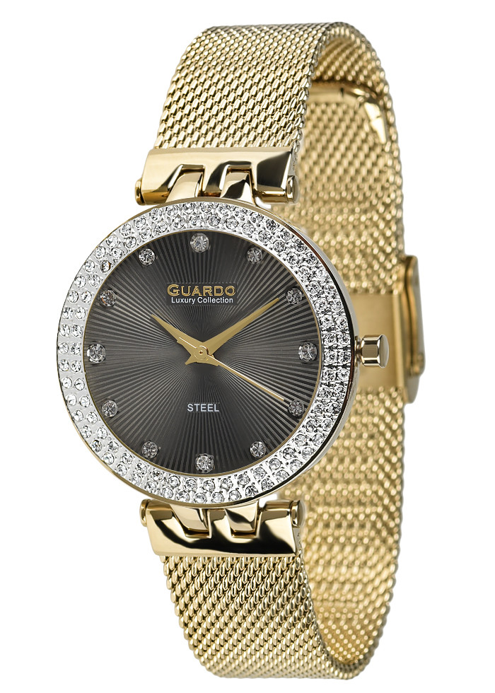 

Часы женские Guardo S02070-4 золотые