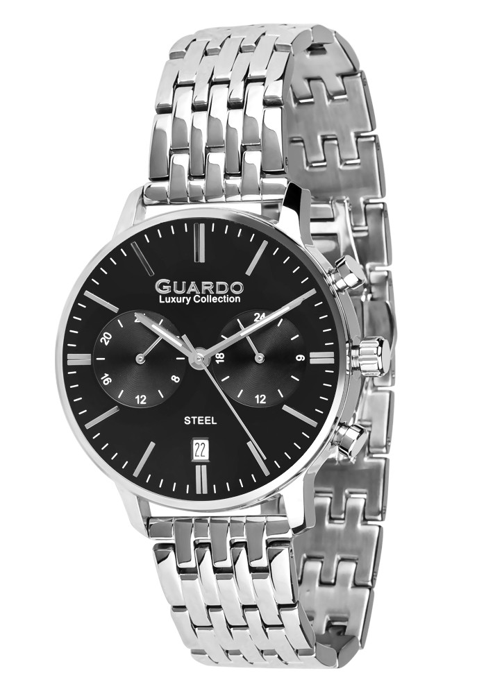 

Часы мужские Guardo S01476(1)-2 серебряные