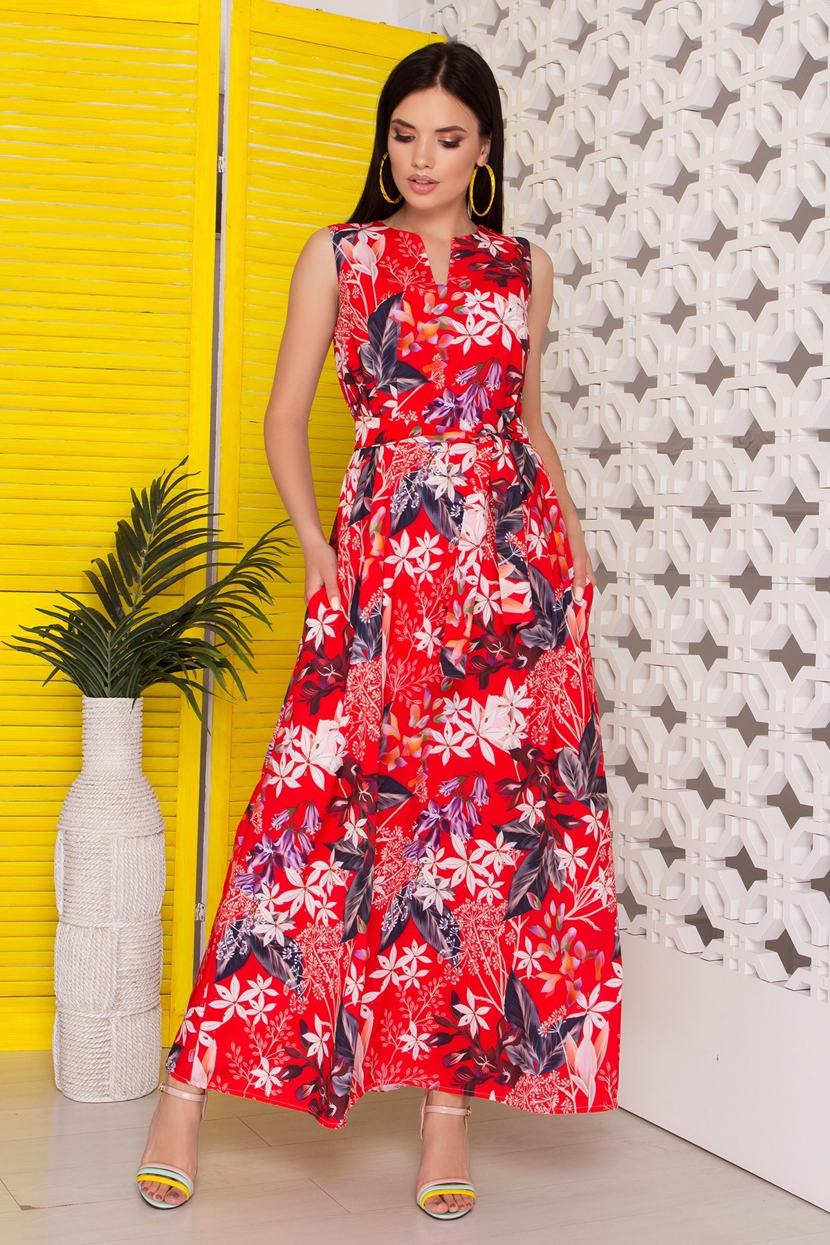 

Стильное платье Woman Fashion 50 красный (WF_А-229_Red)