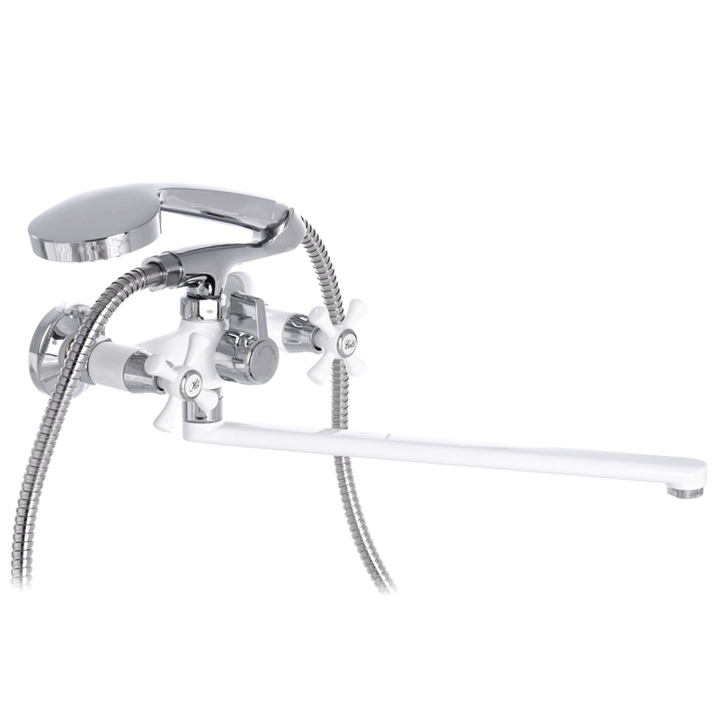 

Смеситель для ванны MIXXUS OMEGA 140 WHITE (MI2768), белый (ST701518)