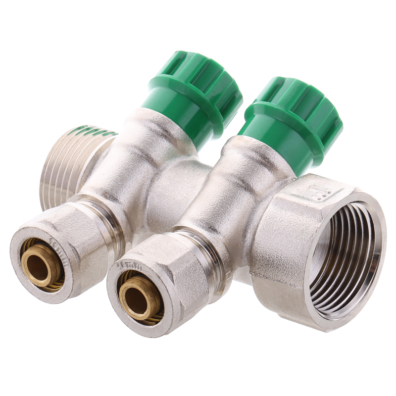 

Коллектор вентильный с фитингом KOER KR.1124-2 1”x2 WAYS (KR2832) (ST701636)