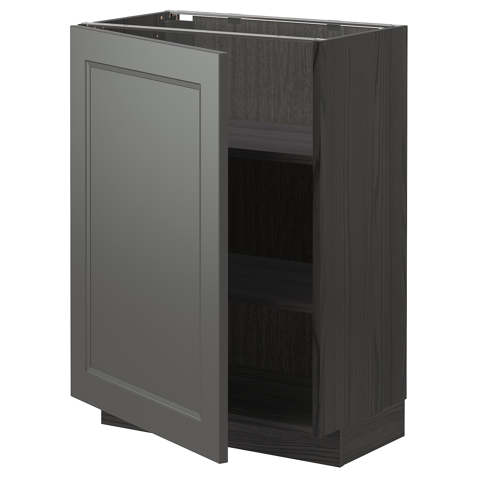 

Напольный шкаф с полками IKEA МЕТОД черный 793.227.62
