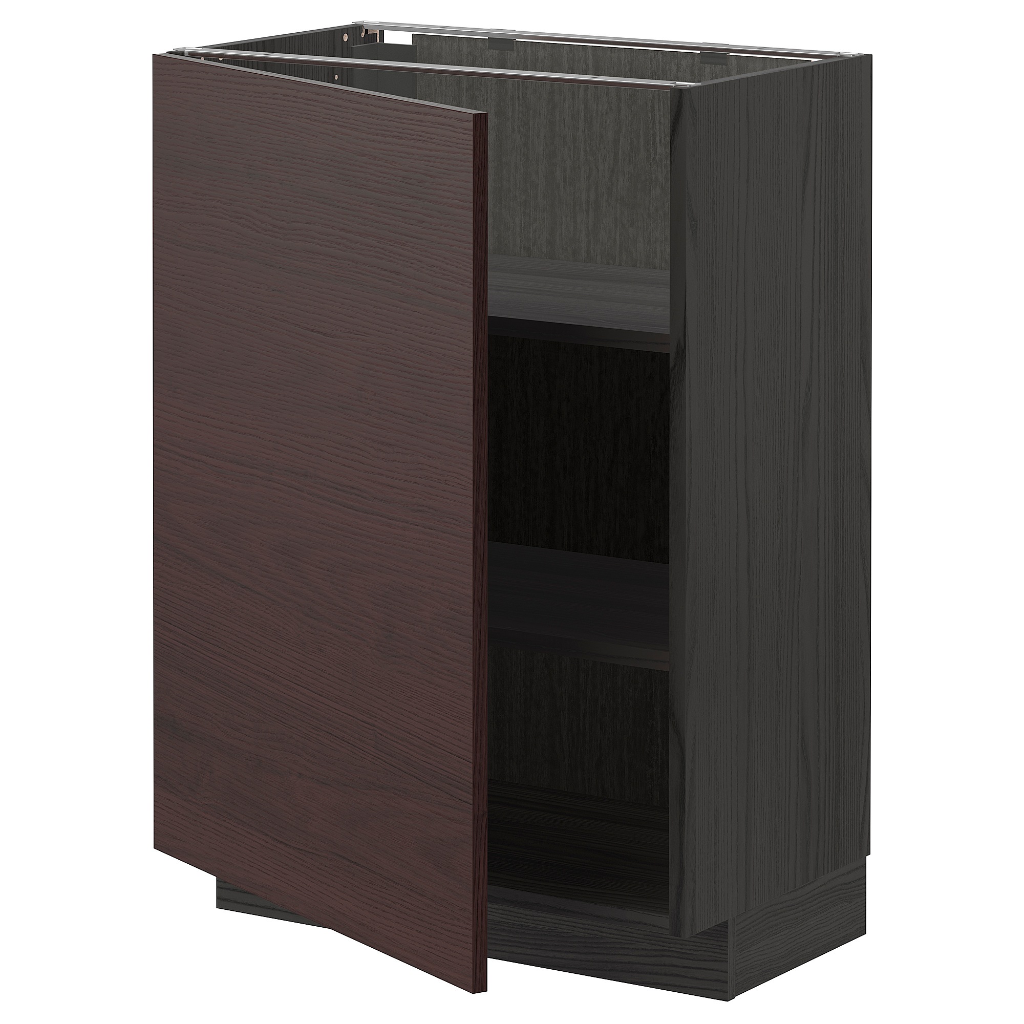 

Напольный шкаф с полками IKEA МЕТОД черный аскерсунд 793.338.26