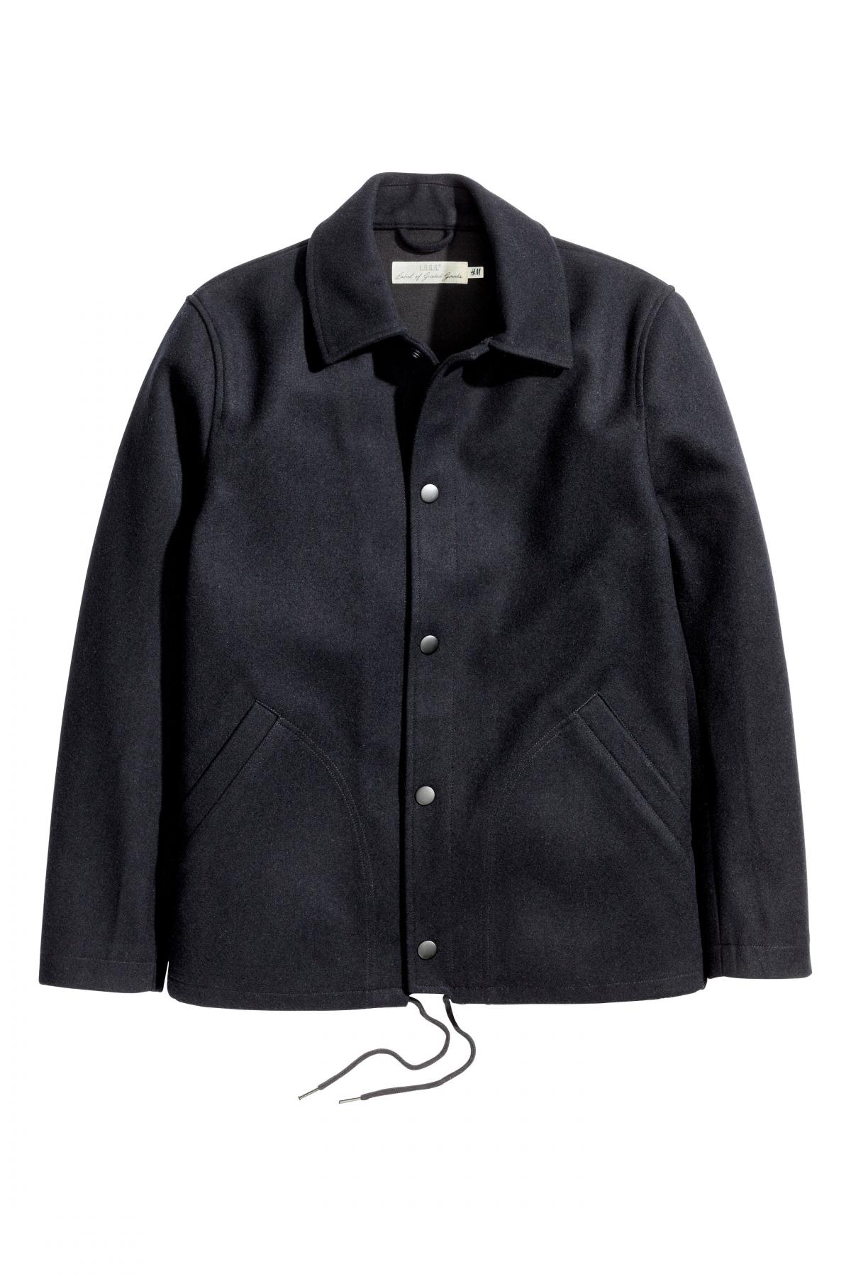

Куртка из смесовой шерсти H&M s Синяя