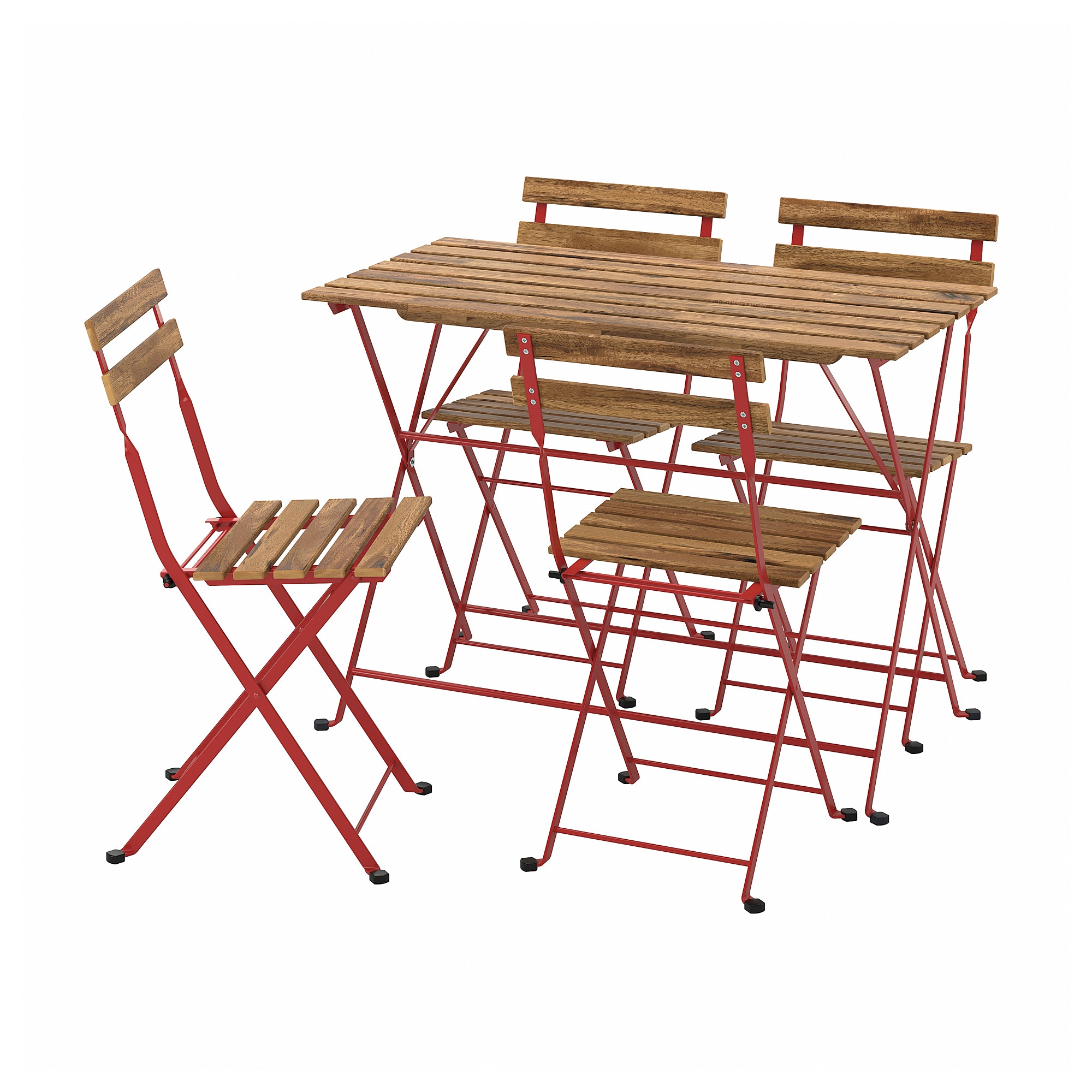 

Стол+4 стула IKEA ТЭРНО красный 293.936.29