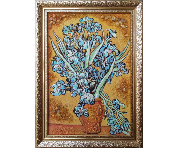 

Картина из янтаря Ирисы (Ван Гог), 40x60см Янтарная долина