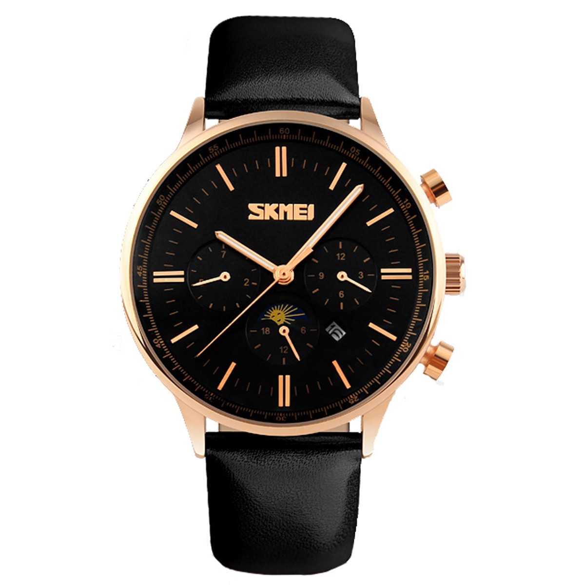 

Мужские часы Skmei 9117 Gold Case Black