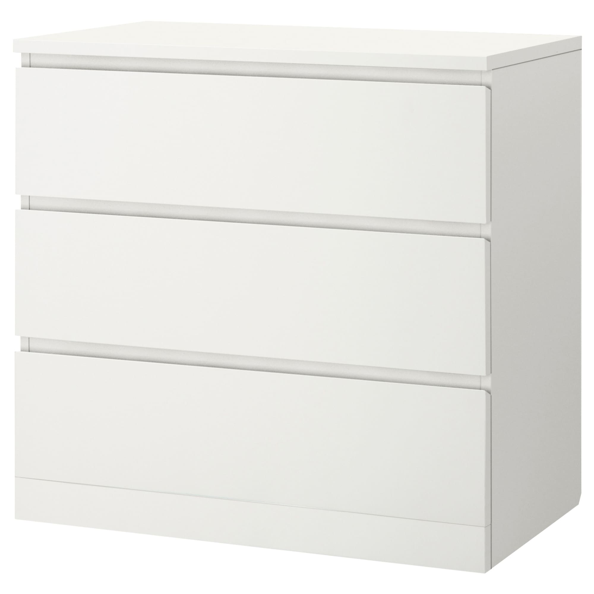 

Комод с 3 ящиками IKEA МАЛЬМ белый 204.035.62
