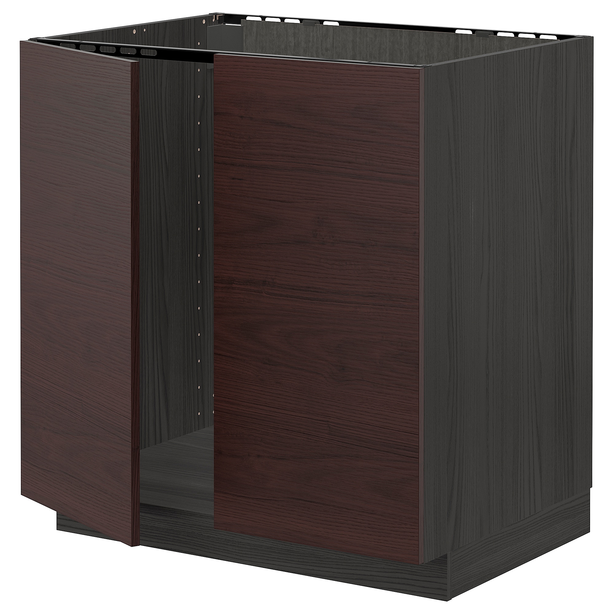 

Напольн шкаф д раковины+2 двери IKEA МЕТОД черный аскерсунд 393.338.47
