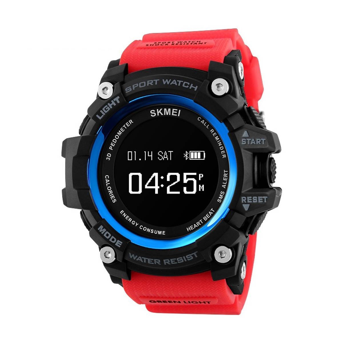 

Часы наручные Skmei 1188 Black-Blue Red Wristband