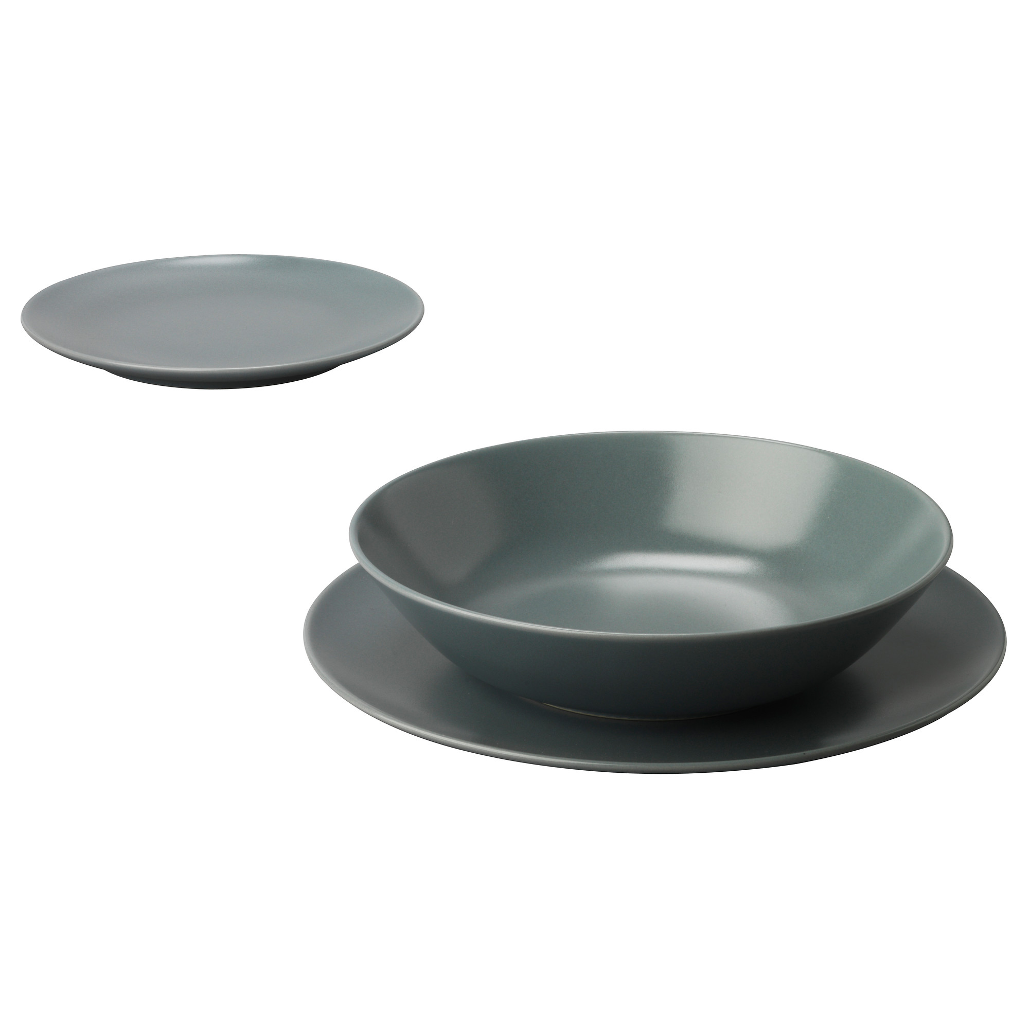 

Сервиз IKEA ДИНЕРА серо-синий 901.525.55