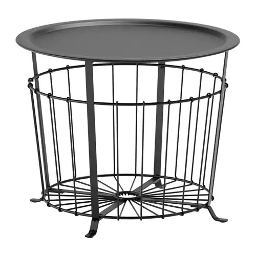 

Столик с отделениями для хранения IKEA ГУАЛЁВ черный 703.403.79