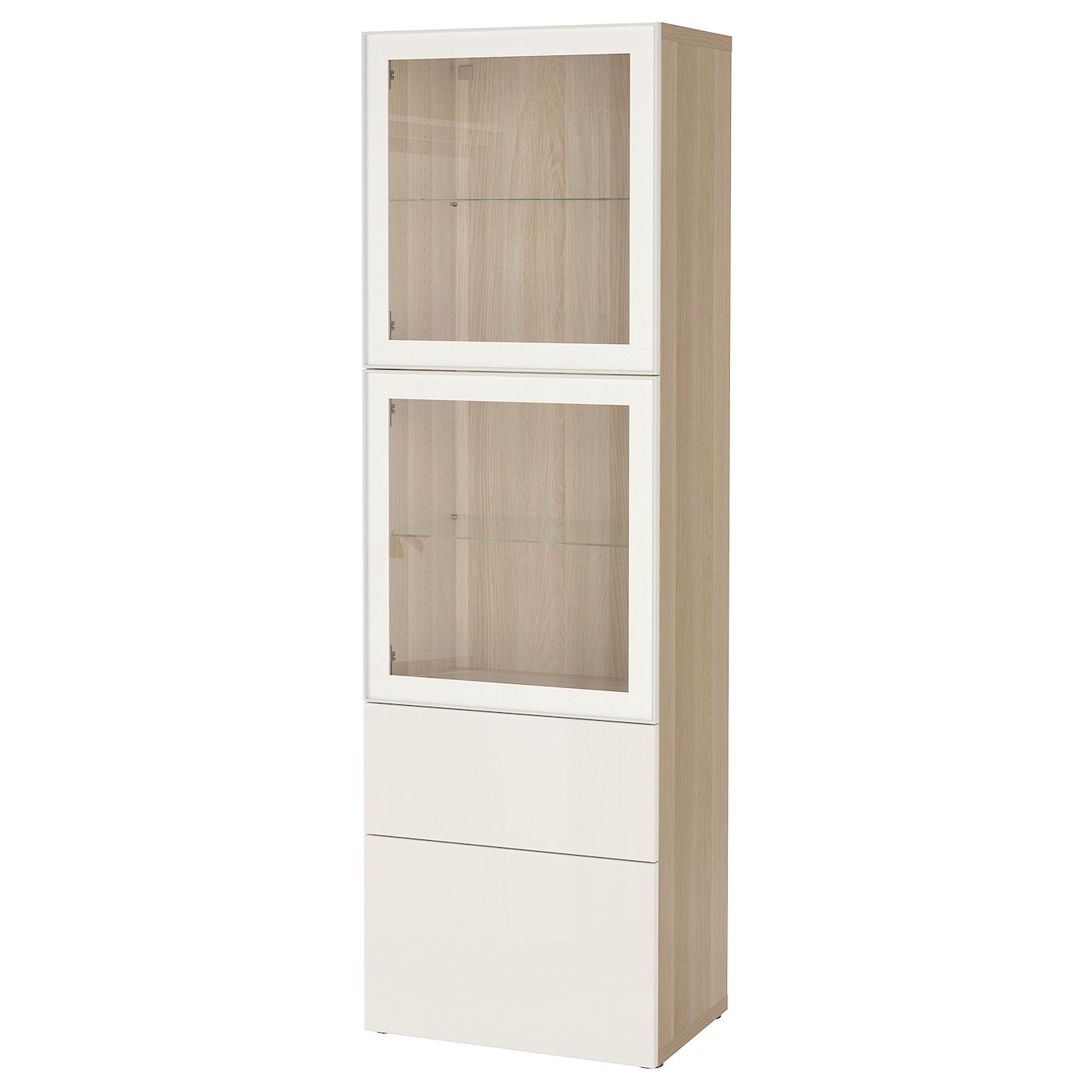 

Комбинация для хранения+стекл дверц IKEA БЕСТО под беленый дуб 393.011.58