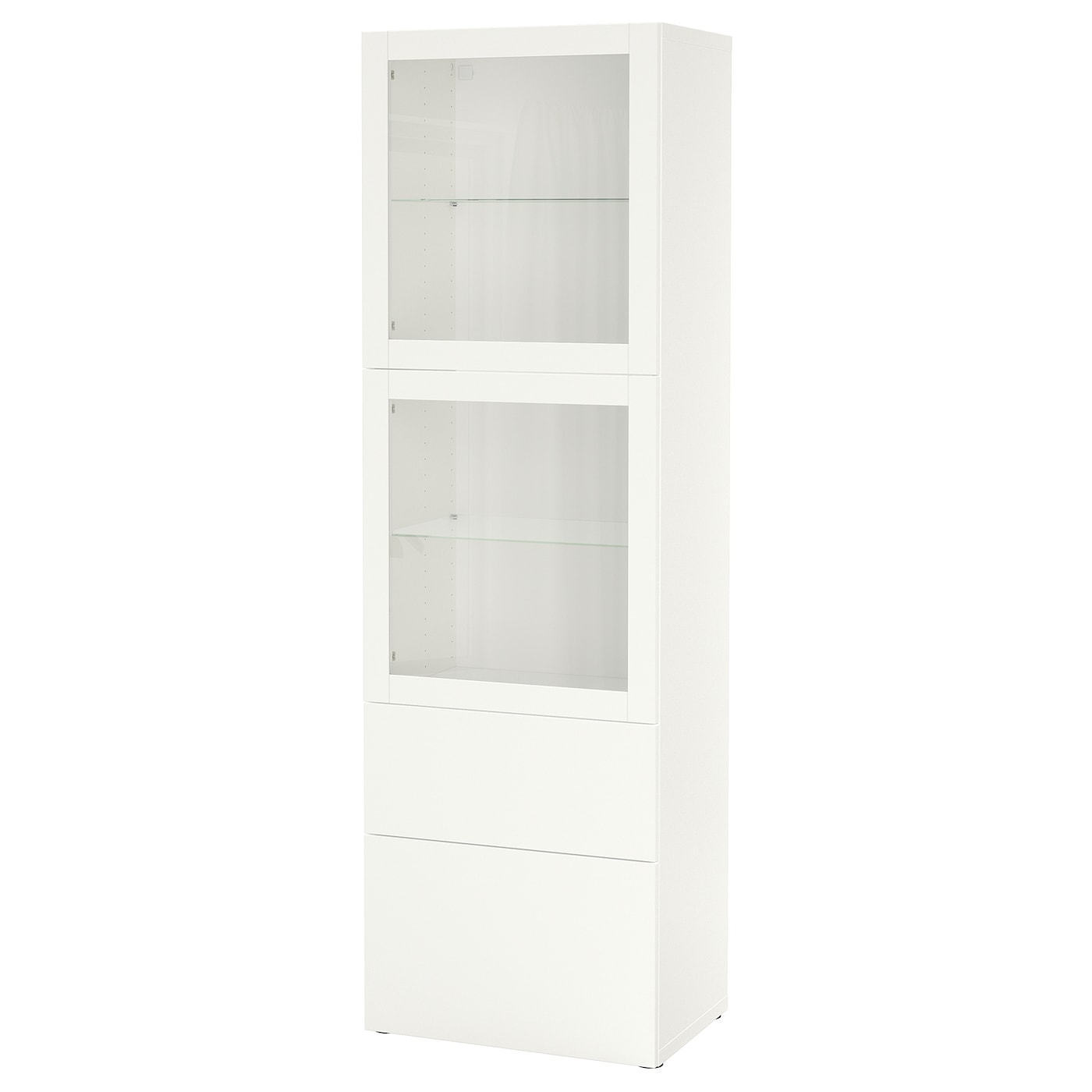 

Комбинация для хранения+стекл дверц IKEA БЕСТО белый 393.008.56