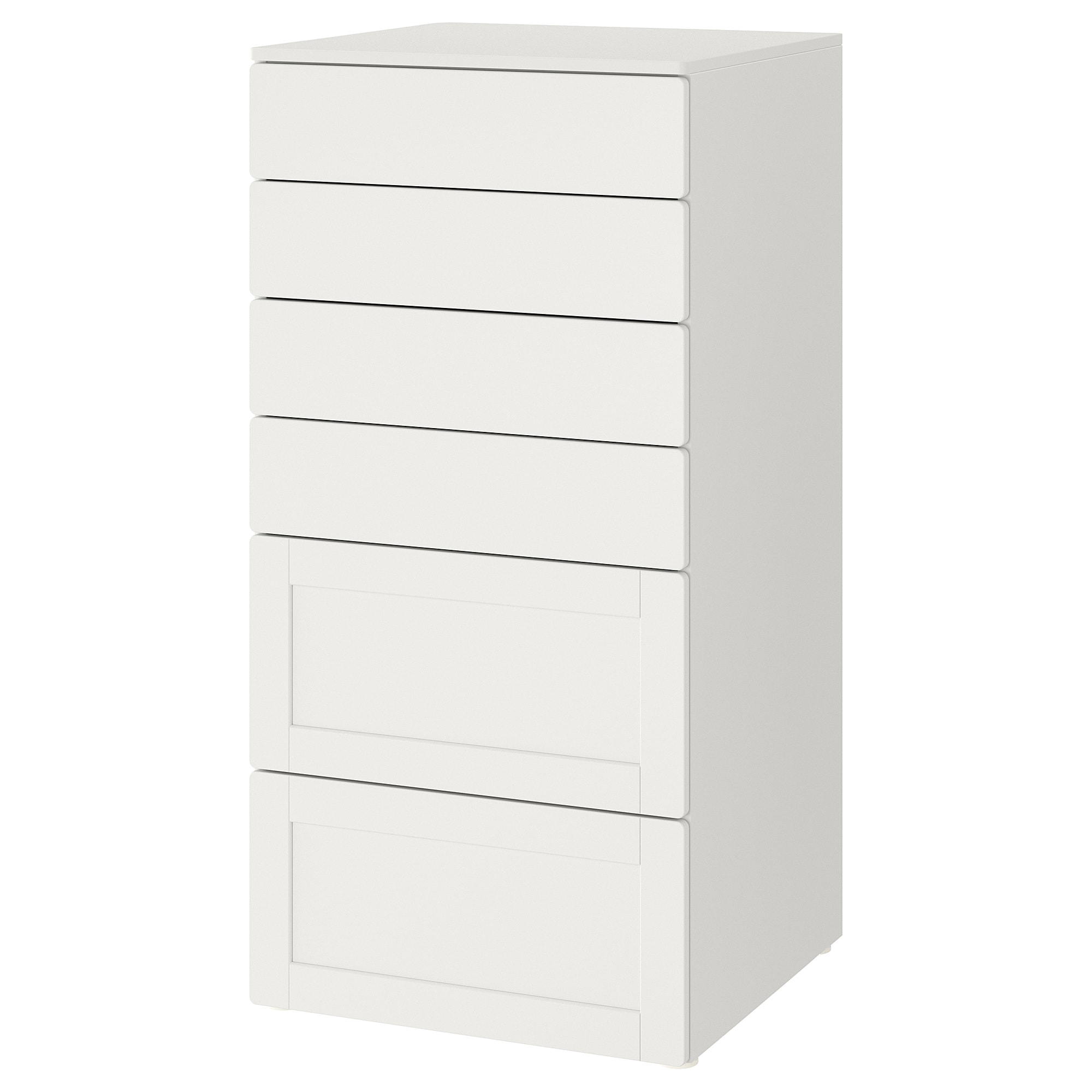 

Комод с 6 ящиками IKEA СМОСТАД / ОПХУС белый с рамой 793.883.95
