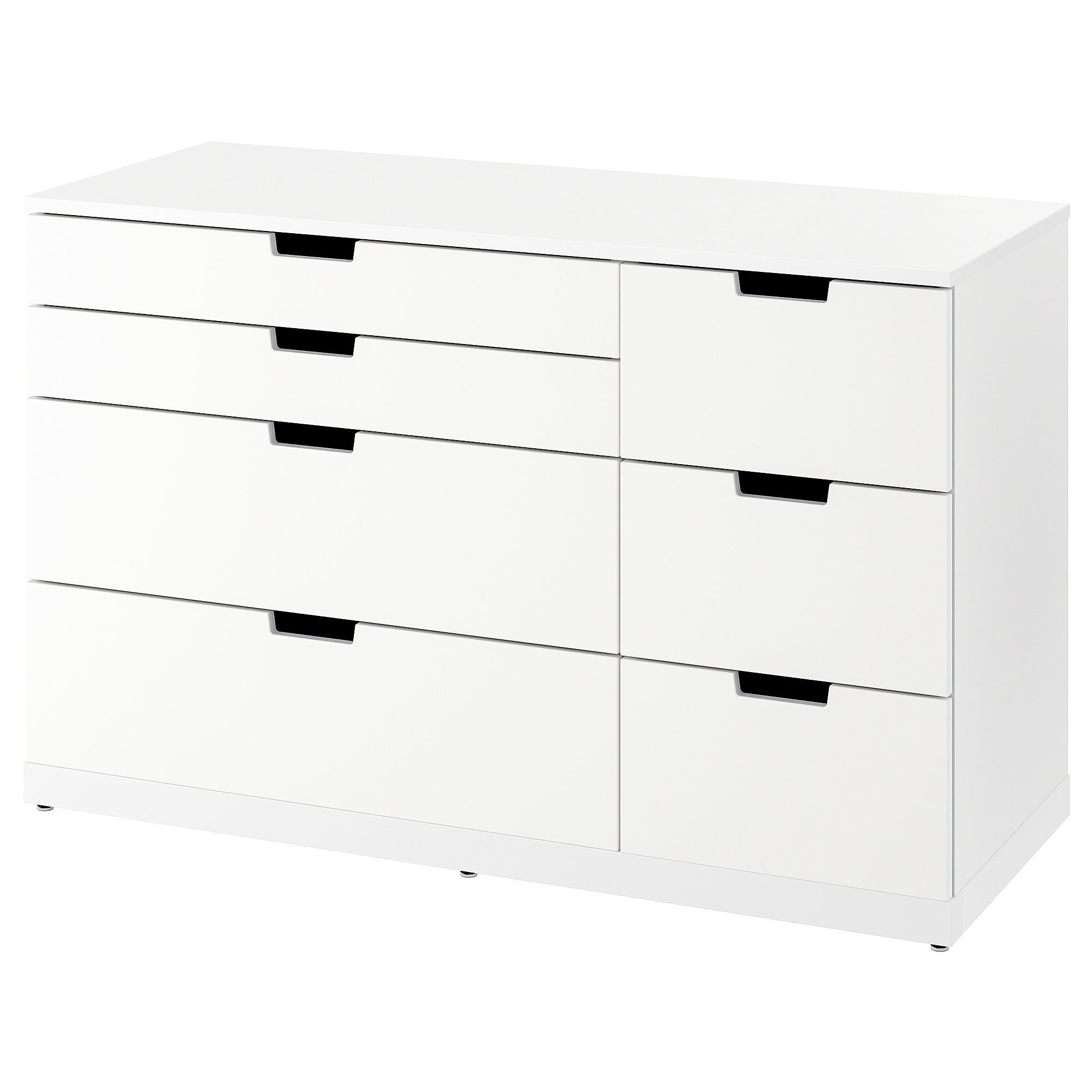 

Комод с 7 ящиками IKEA НОРДЛИ белый 393.368.84