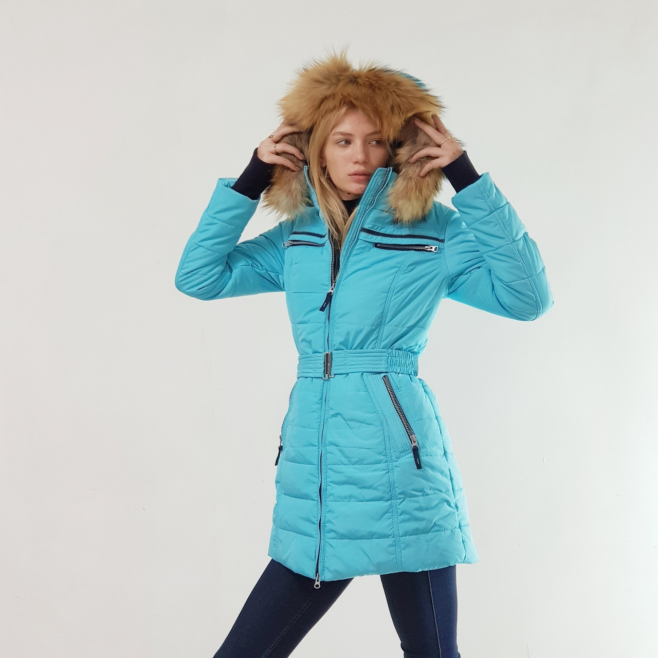 

Пуховик Snowimage  голубой 312-3249, Пуховик Snowimage 42 голубой 312-3249