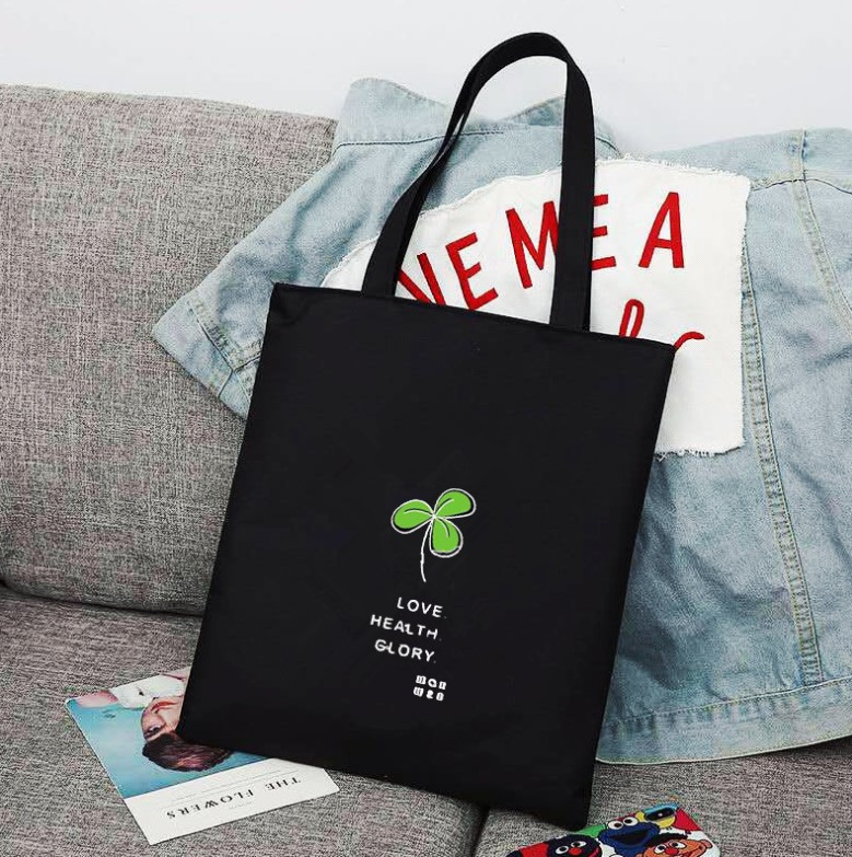 

Сумка шоппер Jsstore Эко Листик Черная