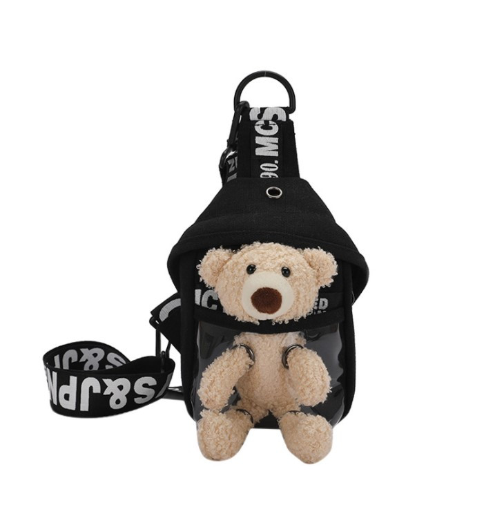 

Рюкзак Мини Jsstore с игрушкой Мишка Черный