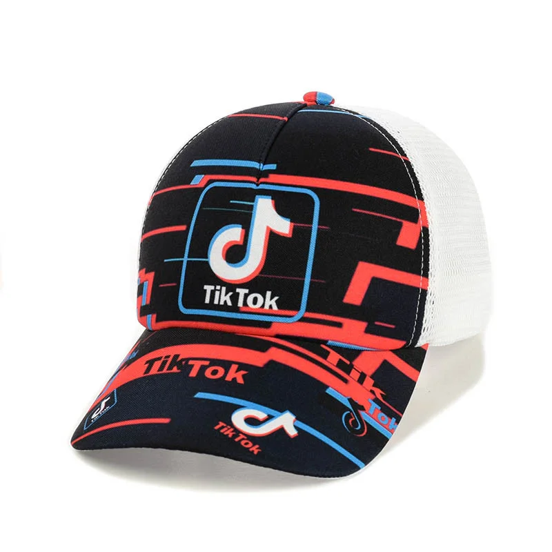

Детская кепка MATE Tik Tok Тик Ток черная с принтом и белой сеткой (171ТК)