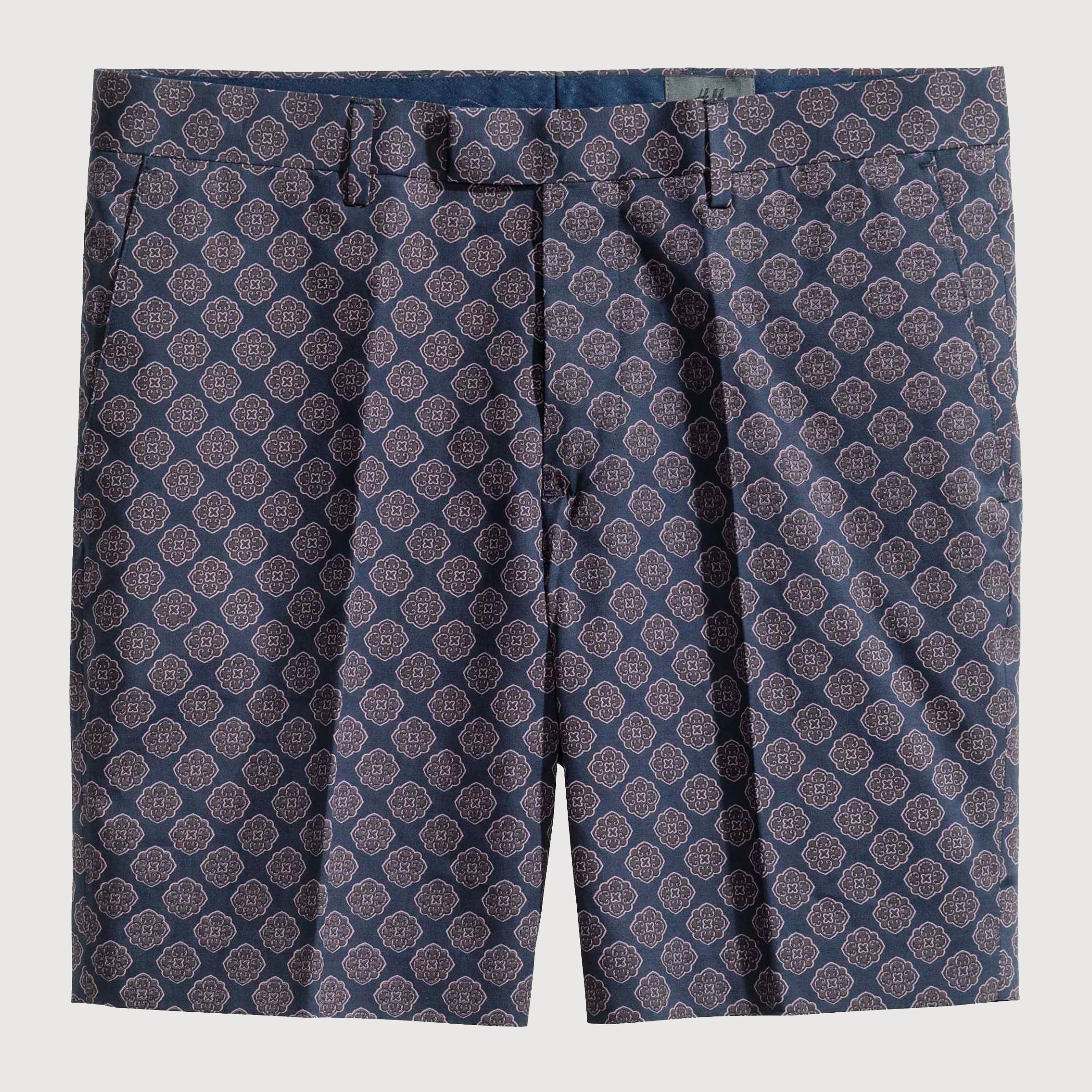 

Шорты H&M 3844884-AARR 50 Темно-синие в узоры
