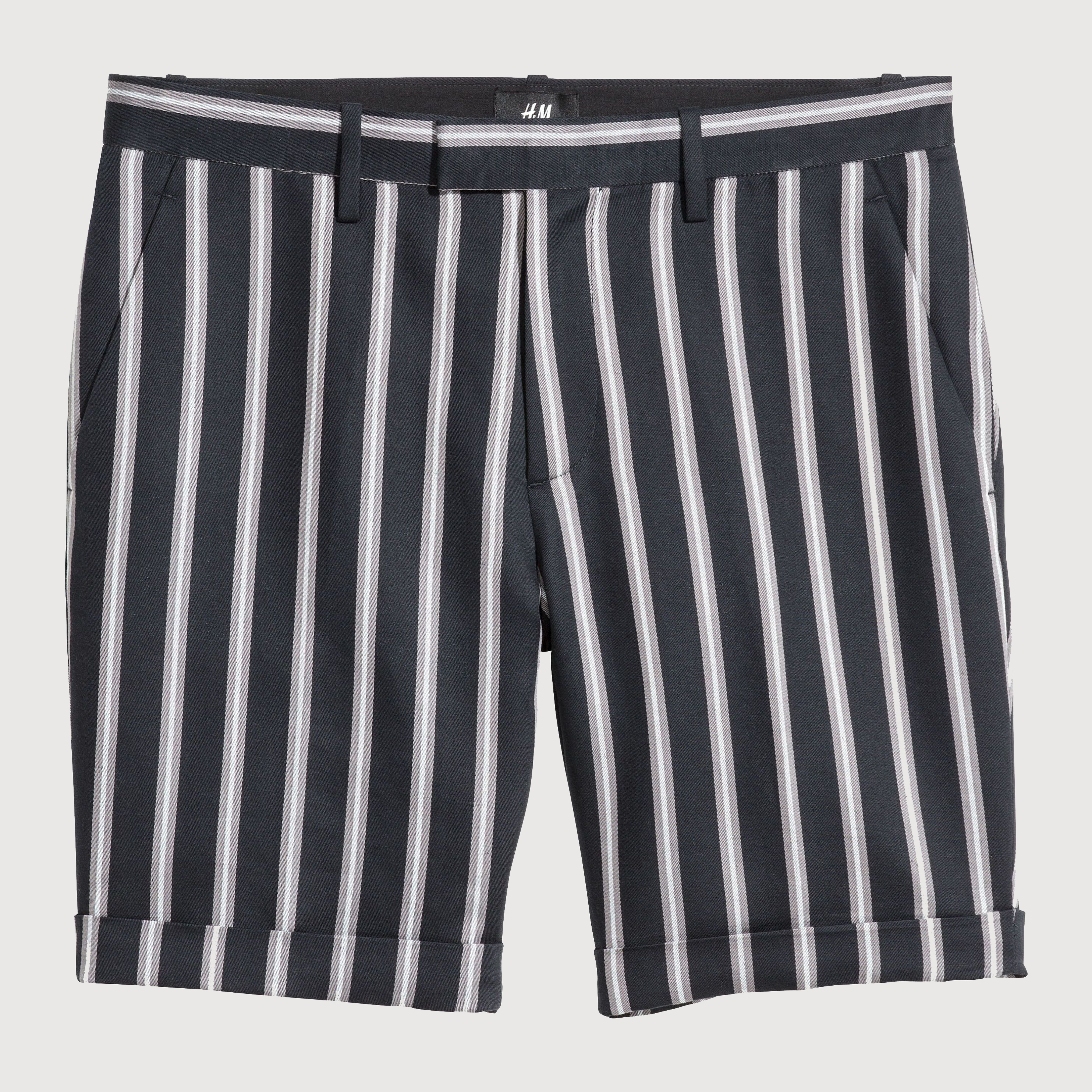 

Шорты H&M 5581876-ADGO 56 Черно-серые в полоску