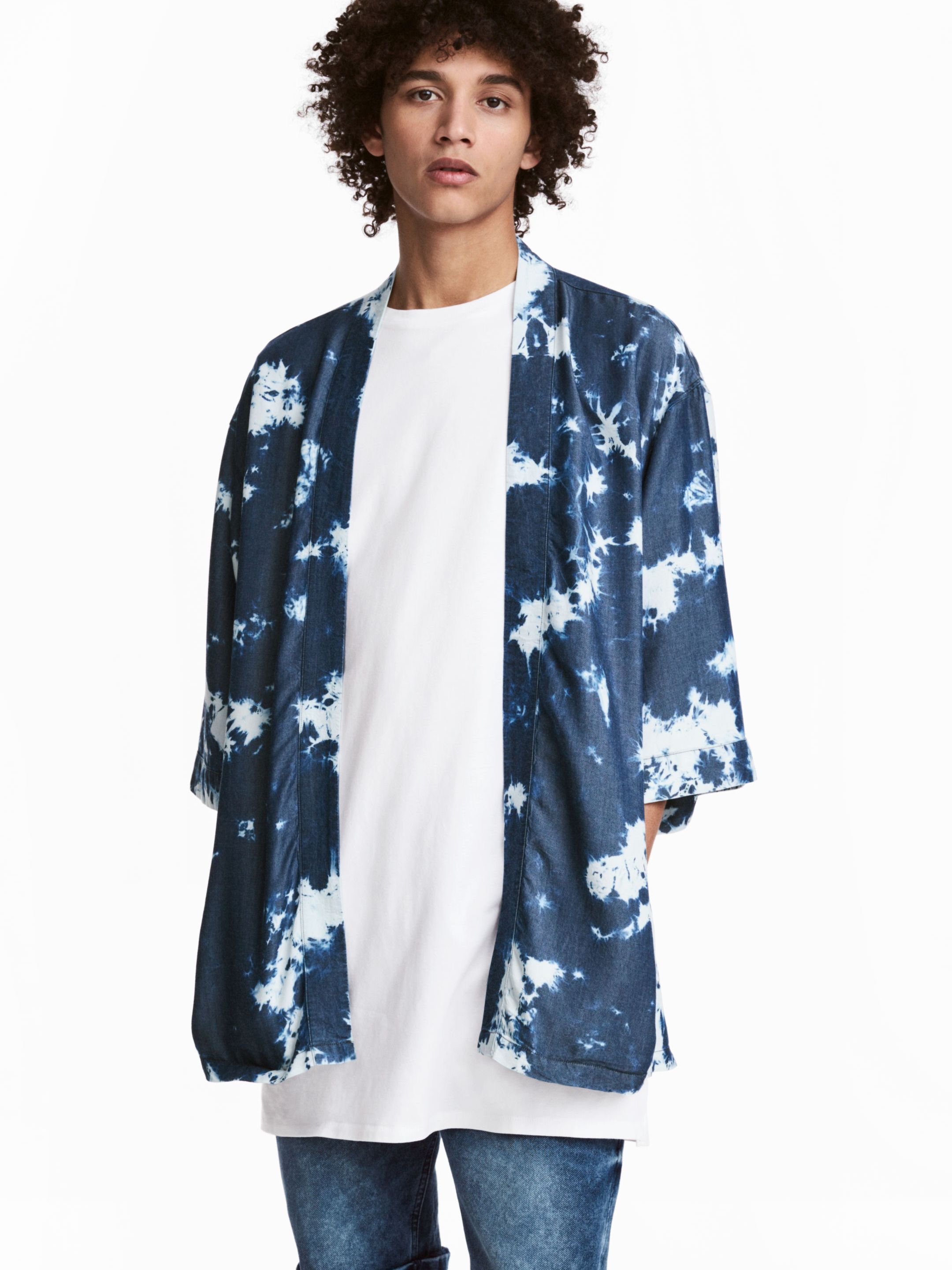 

Рубашка H&M 3749805-AANS L Синяя в узоры