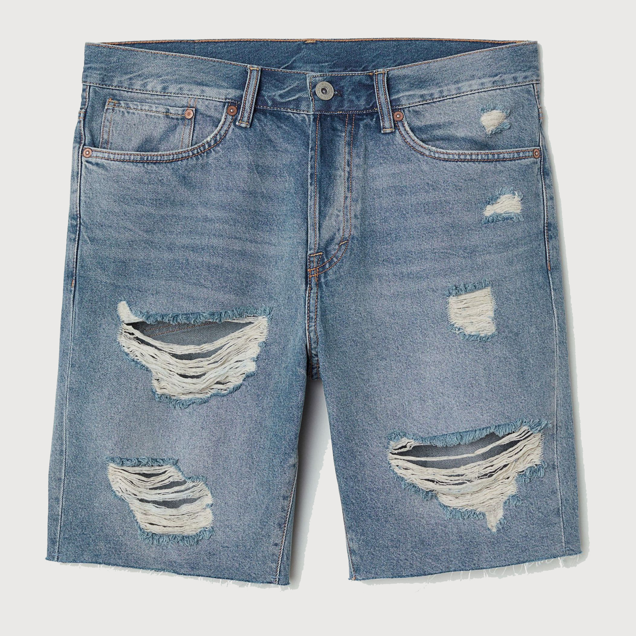 

Шорты джинсовые H&M 5895497-AANS 42 Синие в узоры