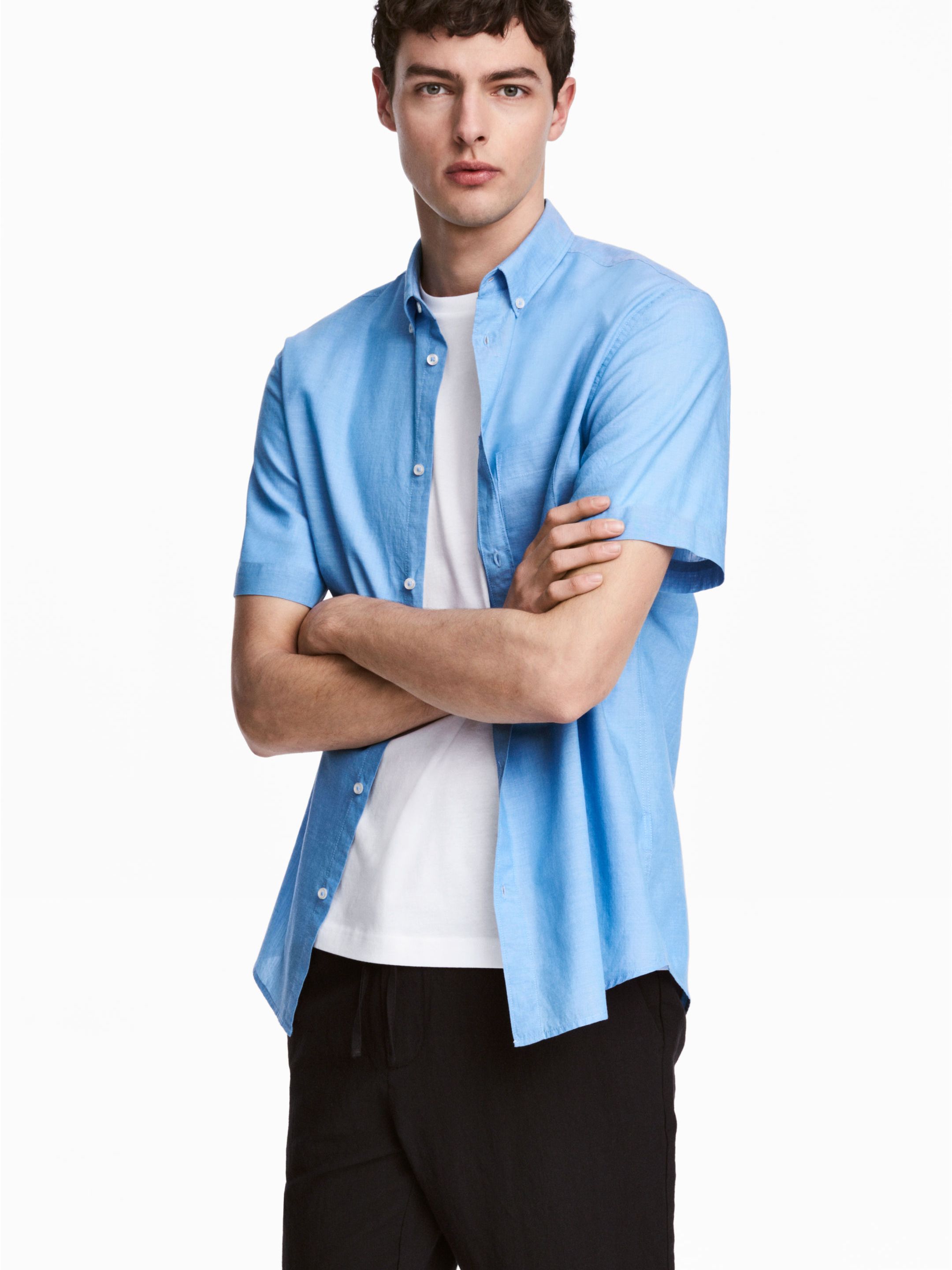 

Рубашка H&M 4533085-ACXD XS Синяя