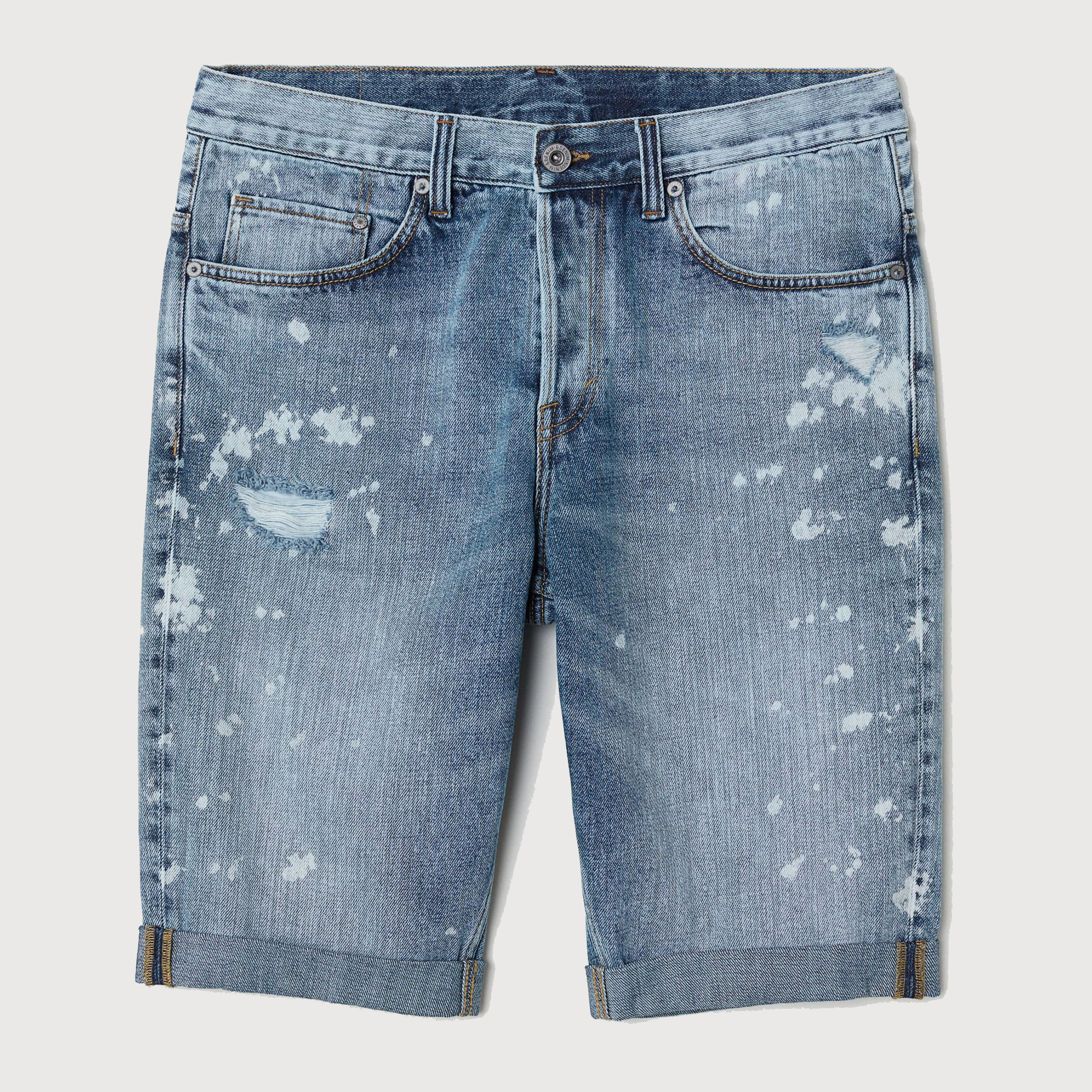 

Шорты джинсовые H&M 5976397-AANS 27 Синие в узоры
