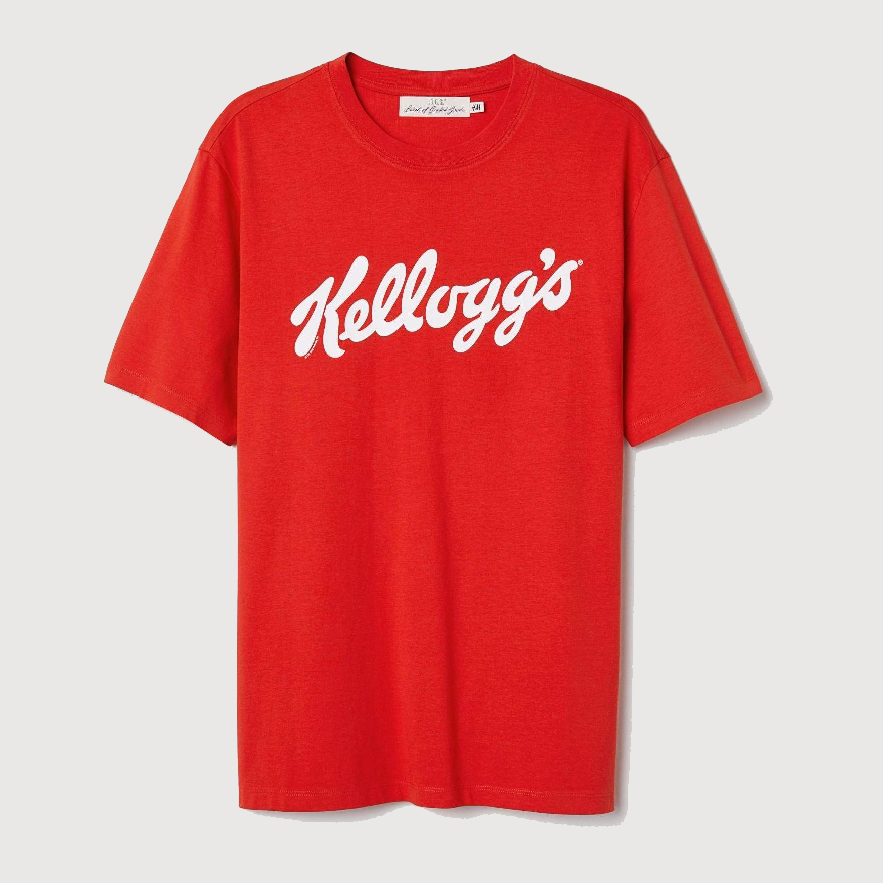 

Футболка H&M 6555028-AAGS S Красная с принтом белая