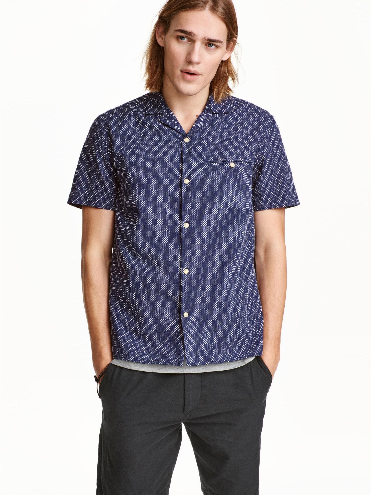 

Рубашка H&M 3759463-ABCU XS Сине-белая
