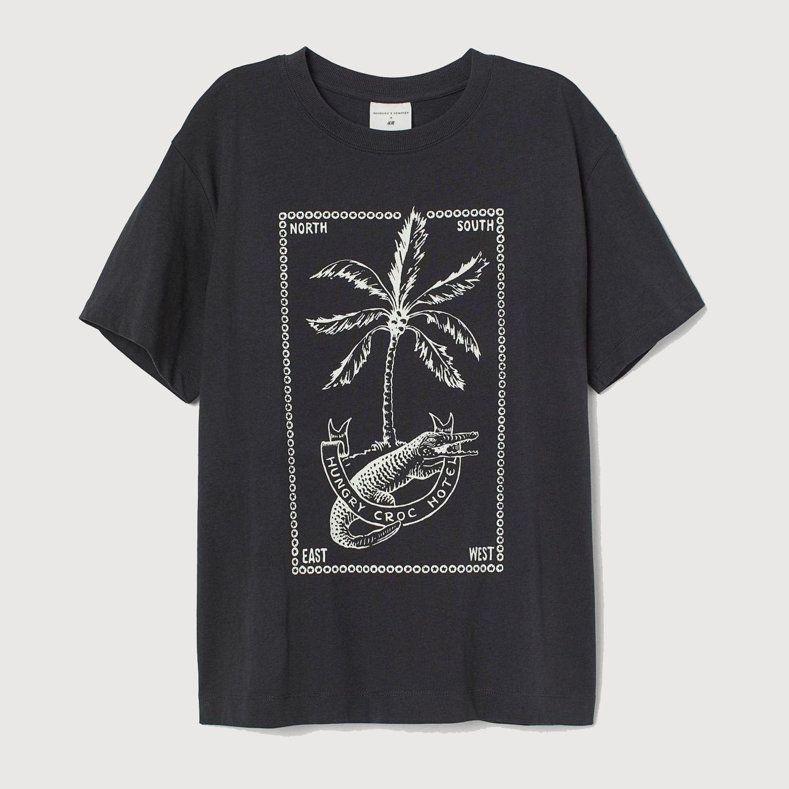 

Футболка H&M 8578241-AAPU S Черная с принтом