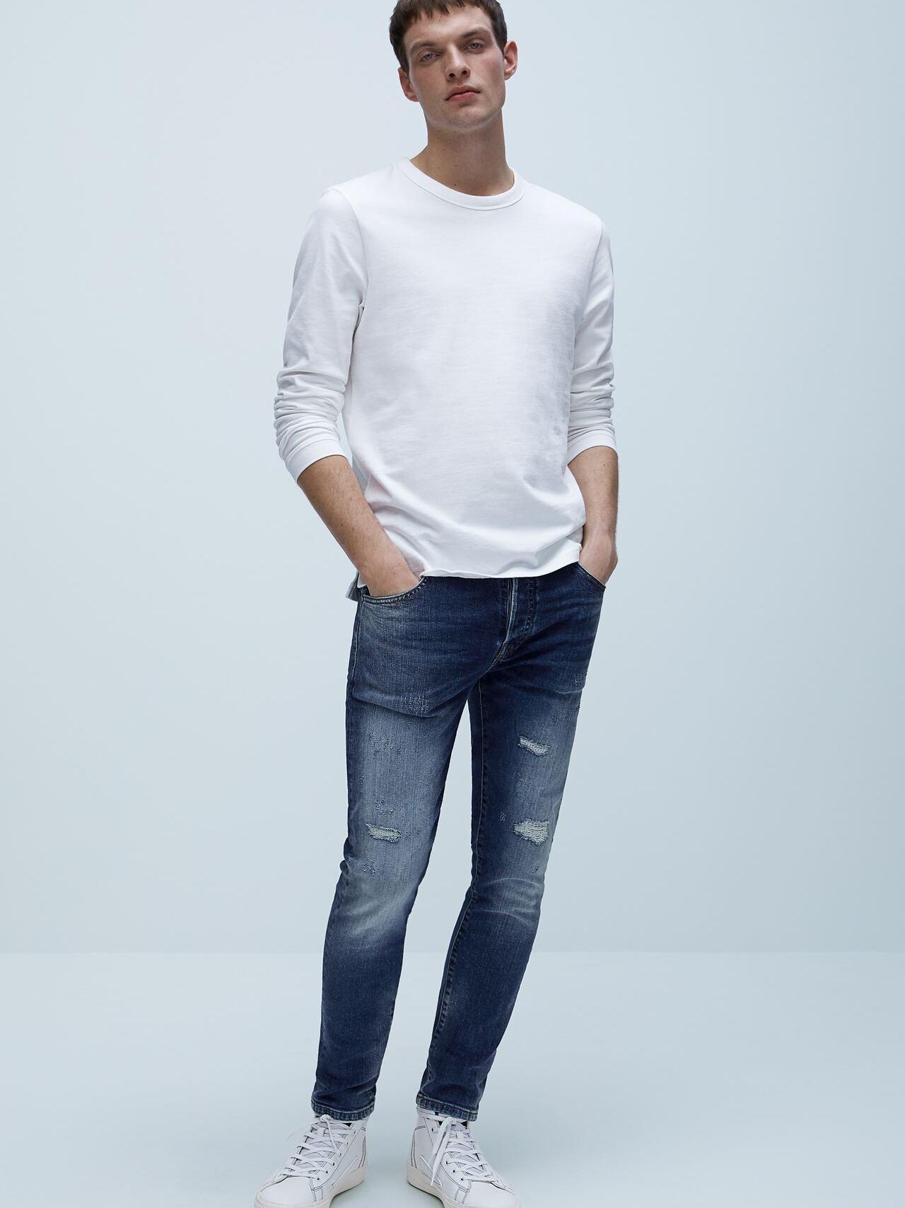 

Джинсы Zara 5585/400/407-ADSE 42 Темно-синие с синим