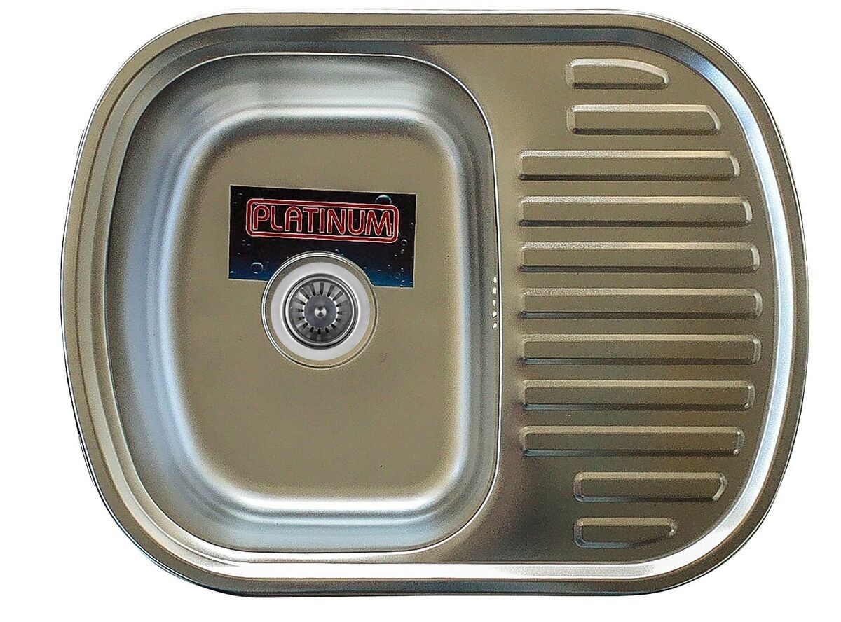 

Врезная кухонная мойка из нержавеющей стали Platinum 6349 D Декор 0.8