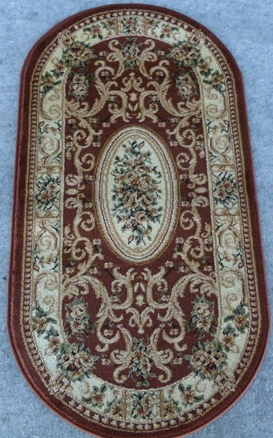 

Ковер хитсет с невысоким плотным ворсом Luxor 1.2х1.8м. Овал BROWN 7546A